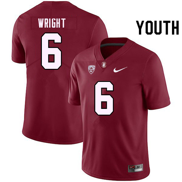 Youth #6 Collin Wright Stanford Cardinal College Football Jerseys Stitched Sale-Cardinal